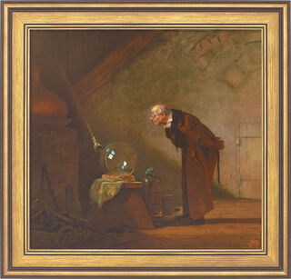Tableau "L'alchimiste" (1860), encadré