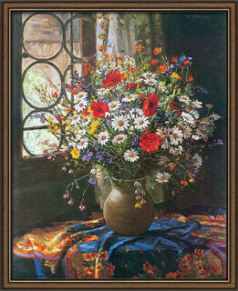Tableau "Bouquet de fleurs sauvages", encadré