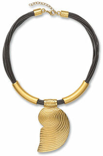 Collier "Espiral" avec bracelet en cuir