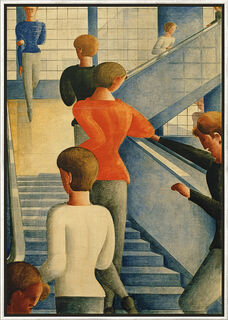 Tableau "Bauhaus Stairway" (1932), encadré von Oskar Schlemmer