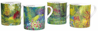 Set de 4 mugs "Giverny", porcelaine