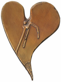 Objet en bronze "Coeur avec larmes"