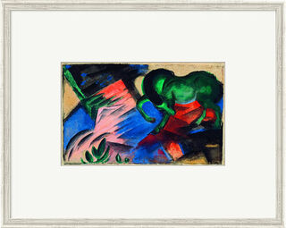 Tableau "Cheval vert" (1912), encadré