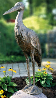 Sculpture de jardin "Cigogne" (sans pierre), bronze