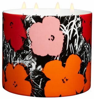 Bougie parfumée dans un bol en porcelaine "Color Flowers", rouge/rose