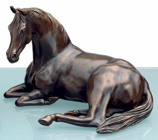Sculpture de cheval Jument arabe "Arabien Mare", bronze
