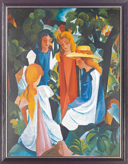 Tableau "Quatre filles" (1912/13), encadré