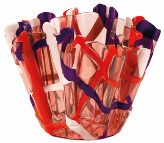 Vase "One-More Tartan", version rose, silicone