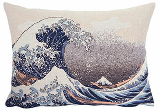 Housse de coussin "La grande vague au large de Kanagawa" (1830)