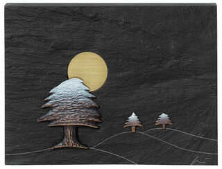 Objet mural "HIVER - La neige tombe sur les cèdres" - extrait de "Seasons Cycle" (cycle des saisons)