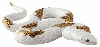 Figurine en porcelaine "Serpiente Blanco - Serpent blanc"