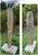 Ensemble de 2 stèles de jardin "Martin-pêcheur sur colonne"
