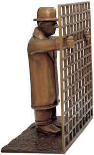 Sculpture "Homme au treillis", bronze