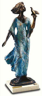Sculpture "Paix", bronze collé