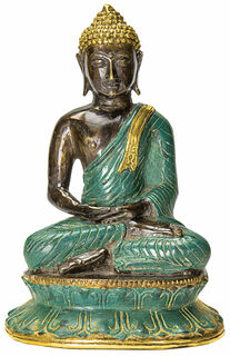 Sculpture "Bouddha en méditation", bronze