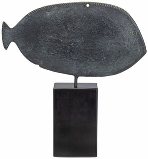 Sculpture "Palette égyptienne en forme de poisson", bronze