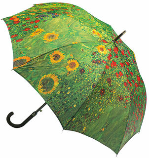 Parapluie en bâton "Jardin paysan avec tournesols" (1907) von Gustav Klimt