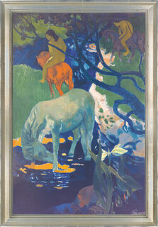 Tableau "Le cheval blanc" (1898), encadré