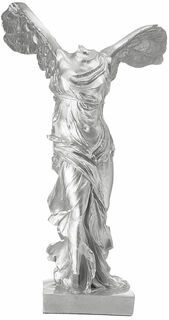 Sculpture "Nike de Samothrace", fonte d'argent