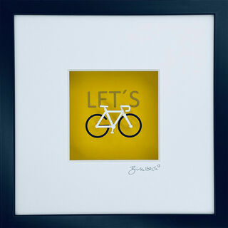 Tableau 3D "Let's Go Cycling" (2020), encadrée