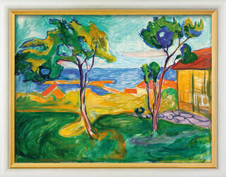 Tableau "Le jardin d'Asgardstrand" (1904-05), encadré von Edvard Munch