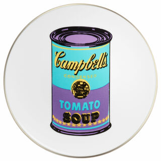 Assiette en porcelaine "Coloured Campbells Soup Can" (turquoise/violet)