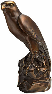 Sculpture "Falcon", version en bronze collé