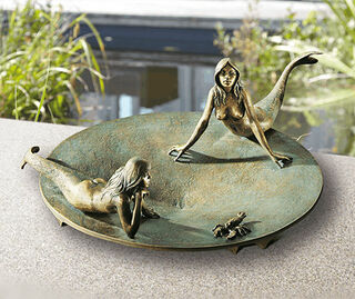 Objet de jardin "Bathing Mermaids", bronze