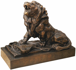 Sculpture "Le lion qui pleure", version bronze