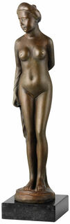 Sculpture "Baigneuse debout drapée - Standing Bather with a Cloak" (1900), réduction en bronze