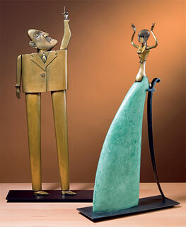 groupe sculptural "Pythie" et "Le questionneur", bronze