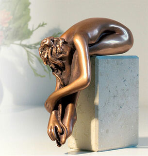 Sculpture "La Calma", bronze sur socle en marbre