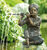 Sculpture de jardin / gargouille "Clemens jouant de la flûte", bronze