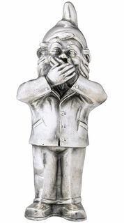 Sculpture "Porteur de secrets - Ne pas dire", version plaqué argent
