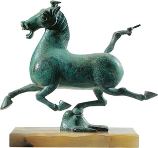 Sculpture "Le cheval volant de Gansu", bronze