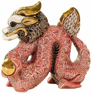 Figurine en céramique "Dragon rouge"