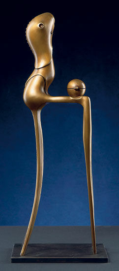 Sculpture "Chairman", bronze von Paul Wunderlich