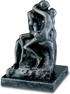 Sculpture "Le Baiser" (27 cm), version en bronze collé von Auguste Rodin