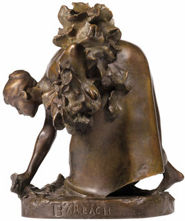 Sculpture "L'arracheur d'herbes" (1894), réduction en bronze