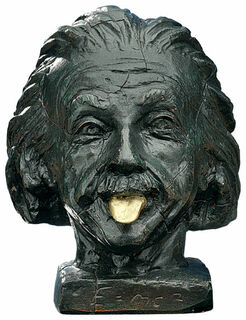 "Tête d'Einstein avec langue d'or" von J. Nemecek