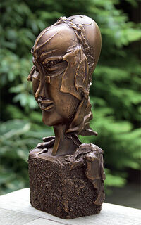 Sculpture "Tête de femme", bronze