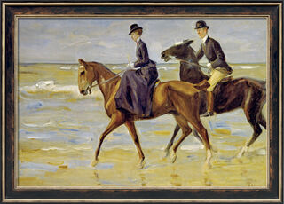 Tableau "Deux cavaliers sur la plage" (1903), encadré