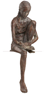 Sculpture "Reading Girl" (version sans socle), bronze