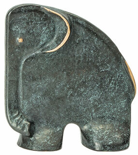 Sculpture / serre-livres "Elephant", bronze