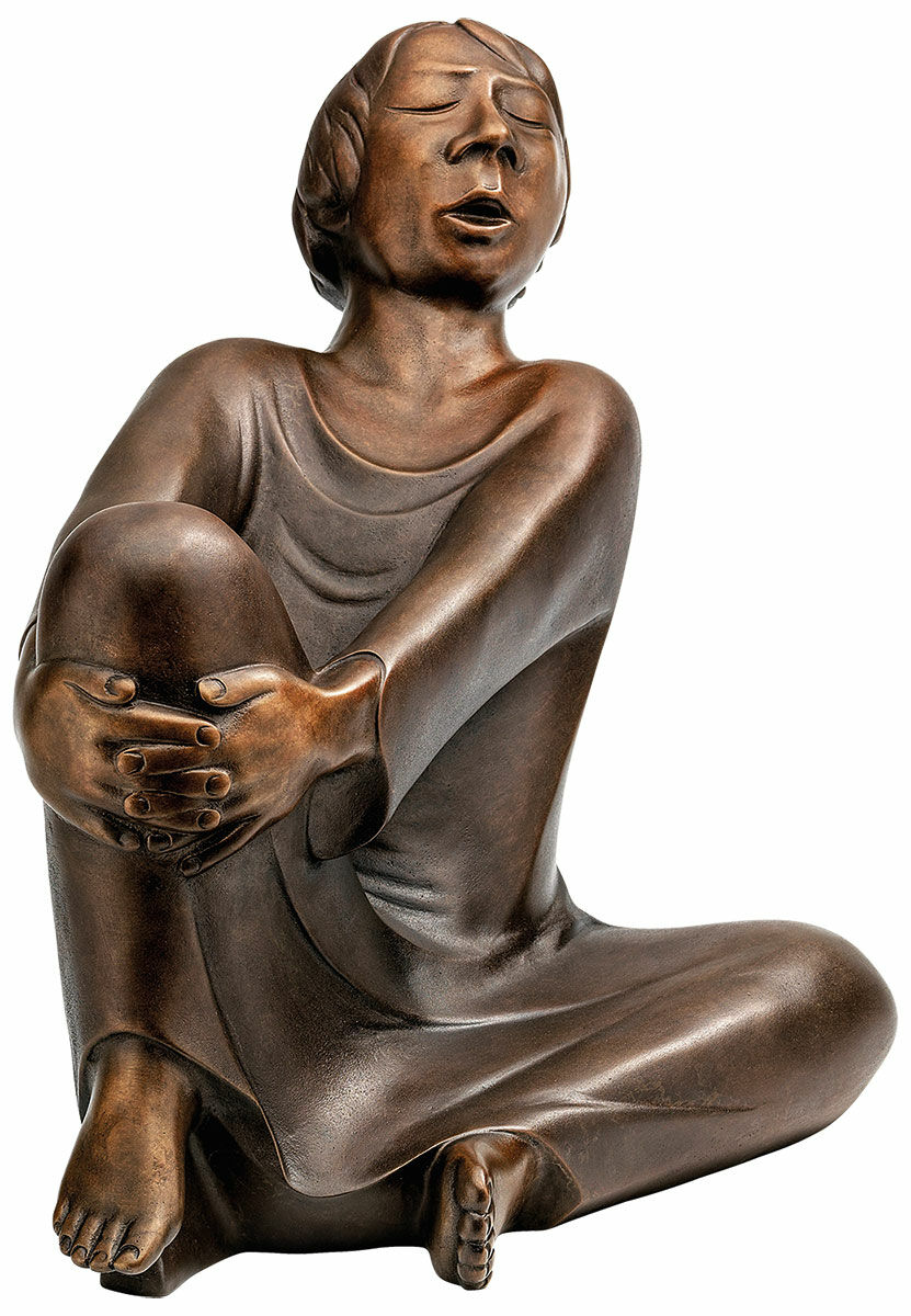 Sculpture "L'Homme qui chante" (1928), réduction en bronze, hauteur 34 cm von Ernst Barlach