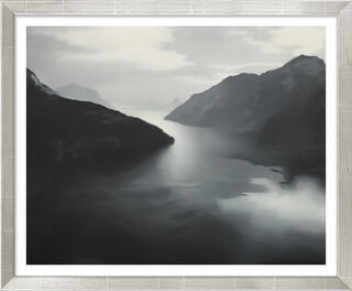 Tableau "Lac de Lucerne" (1969), version encadrée argentée