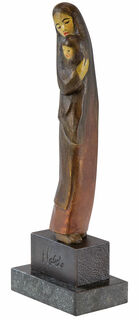Sculpture "Mère avec enfant", bronze