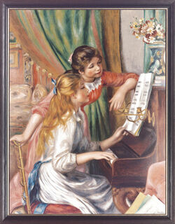 Tableau "Jeunes filles au piano" (1892), encadré