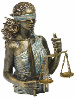 Sculpture "Lady Justice", pierre artificielle