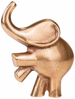 Sculpture "Éléphant sur les pattes arrière", bronze